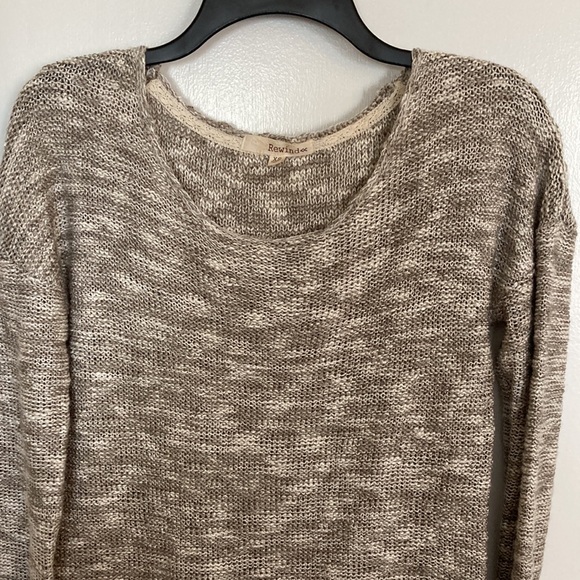 Rewind XS khaki, cream tweed, lace sweater - Picture 4 of 9